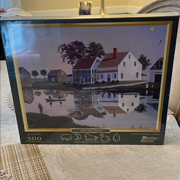 500 Piece Puzzle - Gristle Mill Stream by Sally Caldwell Fisher - Picture 1 of 5